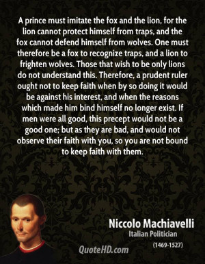 Niccolo Machiavelli Faith Quotes