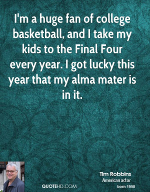 huge fan of college basketball, and I take my kids to the Final ...