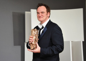 Tarantino US director Quentin Tarantino poses with his Honorary award