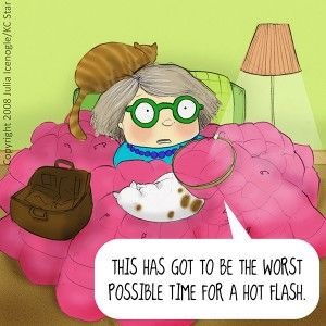 Been there! Hot flashes strike with no warning!
