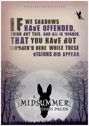 Midsummer Night's Dream Shakespeare quote by Redpostbox on Etsy ...