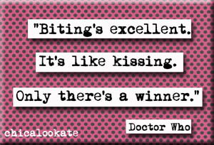 Lip Biting Kiss Quotes Doctor who biting and kissing