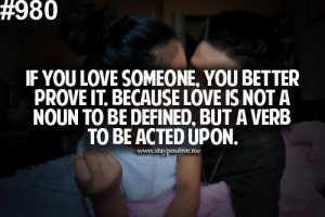 if you love me, prove it