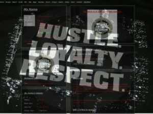 Hustle Loyalty Respect - Chain-Gang MySpace Layout Preview