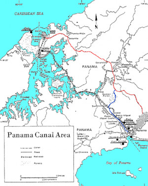 Panama Canal Zone Map