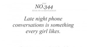 Late night phone conversations is something every girl likes ...