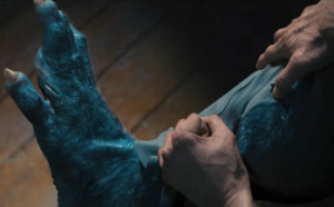 Did they do any CGI on your hands and feet prior to Beast going ...