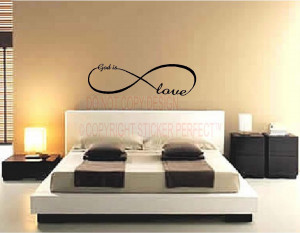 God is love Infinity LOVE symbol inspirational vinyl wall decal quotes ...