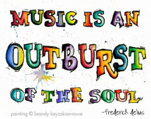 Music is an Outburst of the Soul art print- Watercolor Painting of ...