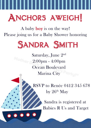 Nautical Baby Shower / Sailboat Baby Shower