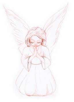 baby angel pencil drawings