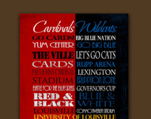 University of Louisville Cardinals University of Kentucky Wildcats ...