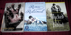 ... running it, I'm going to start small with these three sequel books