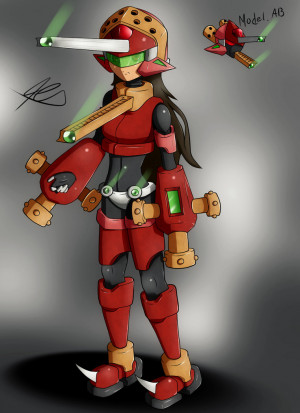 Model AB New Megaman type by Quote-CurlyBrace