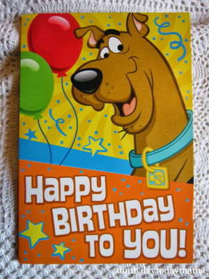 birthday card ever sunnyboy loved the scooby doo birthday song