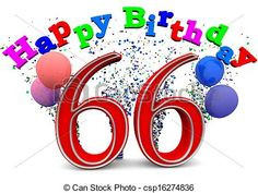 happy 66th birthday photos | Stock Illustration - happy 66th birthday ...