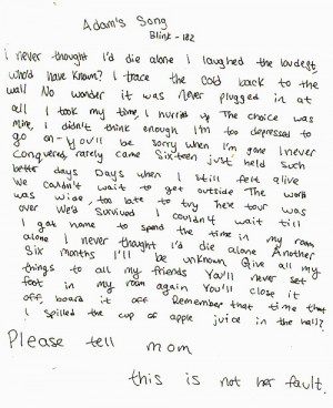 My art blink 182 blink-182 adam's song