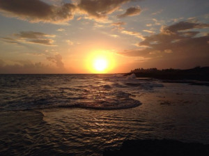 Chilling on the Hammock at Vikings...the beach in the background