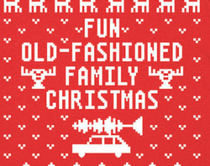Clark Griswold Old Fashioned Family Christmas Faux Christmas Sweater T ...