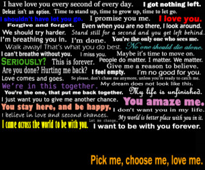 pick me, choose me, love me. by Dramenier
