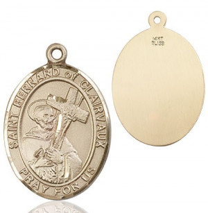 St. Bernard of Clairvaux Medal - 14K Yellow Gold