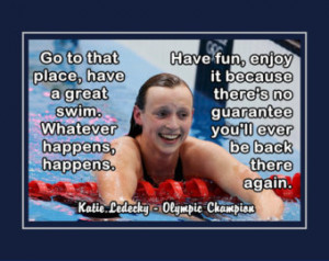 Katie Ledecky Poster Olympic Swimmi ng Champion Photo Quote Fan Wall ...