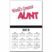 Aunt Sayings Baby Wall Calendars for 2014 - 2015