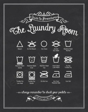 Printable: Know your laundry signs