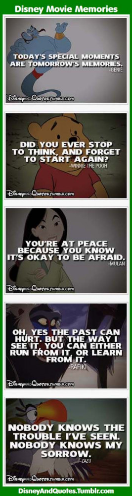 Inspirational Quotes: Disney Movie Memories
