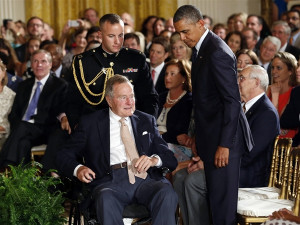 Obamatoasts Bush: 'We are surely a kinder and gentler nation because ...