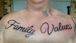 Simple Family Quote Tattooed The Chest Merely Saying