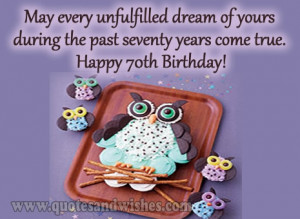 ... Wishes. Birthday greetings ecards picture images for 70 year old