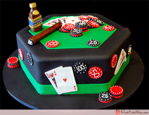 Happy Birthday Poker Cake (2506)