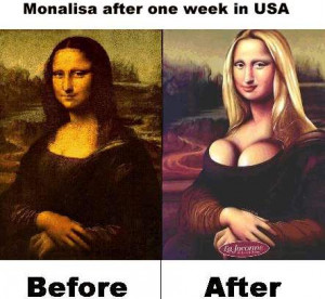 Mona Lisa After One Week in USA