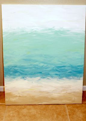 Fool-Proof DIY Painting (make 2 then add a beach quote)