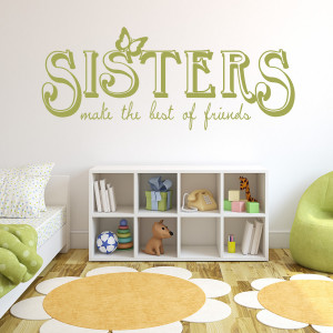 Sisters The Best Friends Wall Art Sticker Wall Quote Decal Transfers