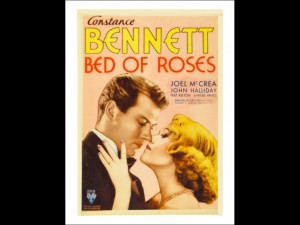 Bed of Roses Joel Mccrea Constance Bennett on Midget Window Card 1933