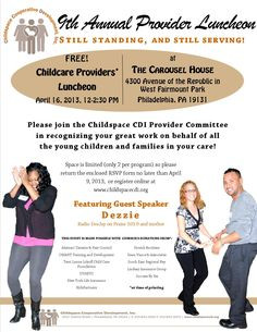 CCDI's 9th Annual Child Care Providers' Luncheon Invitation - a FREE ...
