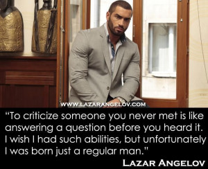 To Criticize Someone You Never Met