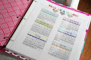 On the first page, I put my 2012 Year at a Glance calendar inside some ...