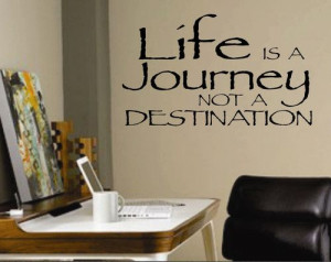 ... Wall Lettering Words Quotes Life Is A Journey not A Destination | eBay