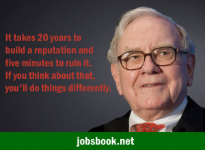 Some inspiring quotes of Sir Warren Buffet .