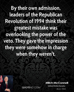 By their own admission, leaders of the Republican Revolution of 1994 ...
