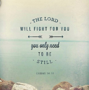 your peace and remain at rest, God promises He will fight your battles ...