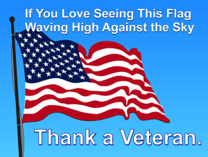 Art for Veterans Day: United States Flag flying high in the American ...