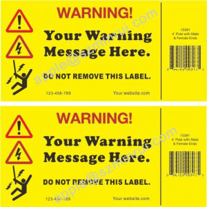 warning labels and packaging