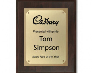 Award Recognition Wall Plaque for E mployee Achievement, Retirement ...