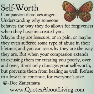 Quotes About Living - Doe Zantamata: Self-Worth