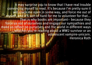 Veronica Roth's quote on reading