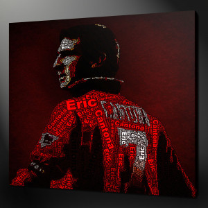ERIC CANTONA MODERN DESIGN CANVAS PRINT PICTURE WALL ART MANY SIZES